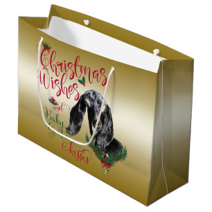 GOAT   Christmas Wishes Baby Goat Kisses Nubian Large Gift Bag