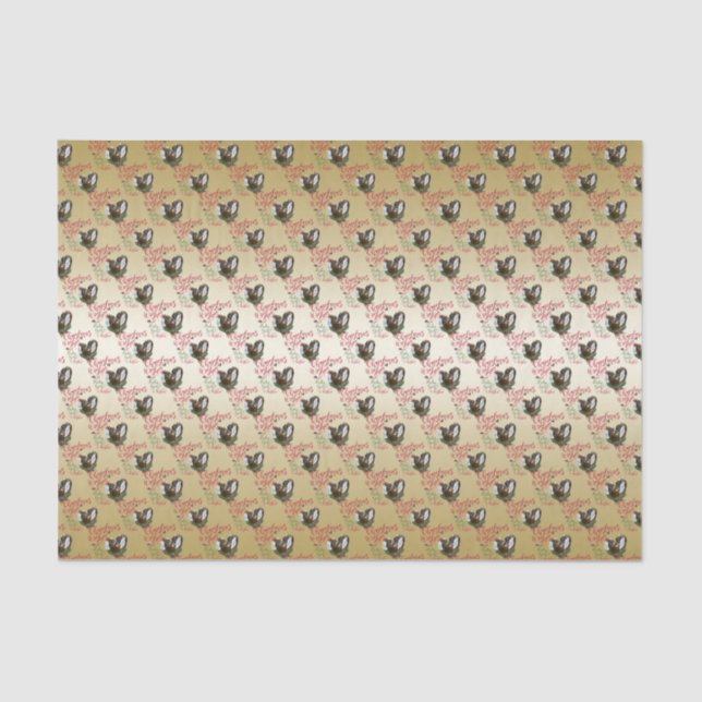 GOAT | Christmas Wishes Baby Goat Kisses Nubian Tissue Paper (Front)