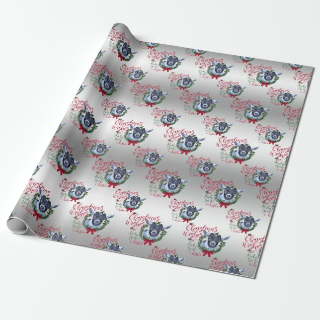 GOAT | Christmas Wishes Baby Goat Kisses Pygmy Wrapping Paper (Unrolled)