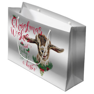 GOAT   Christmas Wishes Baby Goat Kisses Togg Large Gift Bag