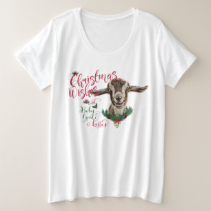GOAT   Christmas Wishes Baby Goat Kisses Togg Plus Size T-Shirt