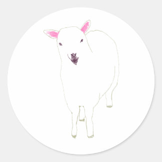 goat classic round sticker