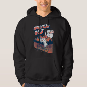 Goat Climbing Mountain Farm Animal Climb Hill Retr Hoodie