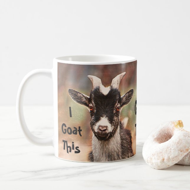 Goat Cute Funny I Goat This Coffee Mug (With Donut)