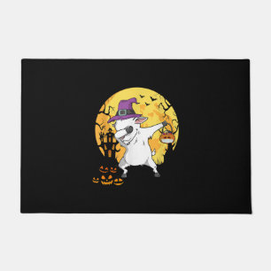 Goat Dabbing Witch Pumpkin Funny Dog Halloween Doormat