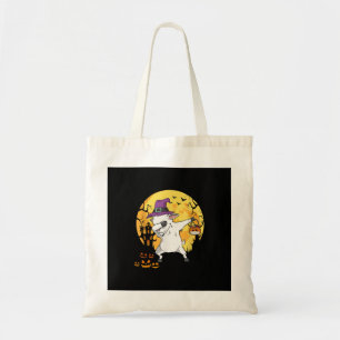 Goat Dabbing Witch Pumpkin Funny Dog Halloween Tote Bag