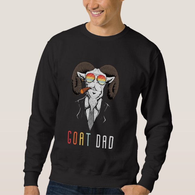 Goat Dad Father's Day Greatest Papa Ever Funny Dad Sweatshirt (Front)