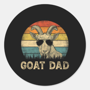 Goat Dad Goat Lovers Daddy Father's Day  Classic Round Sticker