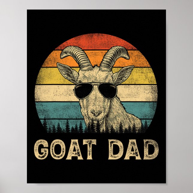 Goat Dad Goat Lovers Daddy Father's Day  Poster (Front)