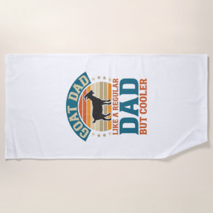 Goat Dad Like a Regular Dad But Cooler Vintage Shi Beach Towel