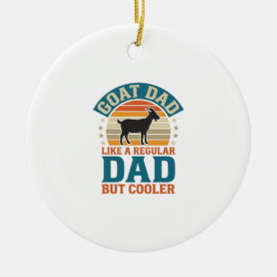 Goat Dad Like a Regular Dad But Cooler Vintage Shi Ceramic Tree Decoration