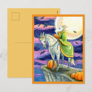 GOAT DEMON, SURE FOOTED STEED FANTASY HALLOWEEN HOLIDAY POSTCARD