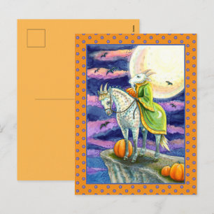GOAT DEMON, SURE FOOTED STEED FANTASY HALLOWEEN HOLIDAY POSTCARD