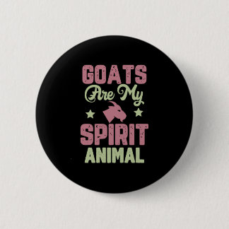 Goat design 6 cm round badge