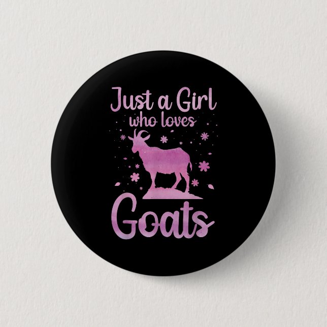 Goat Design For Women Girls Pygmy Goat Farmer Goat 6 Cm Round Badge (Front)