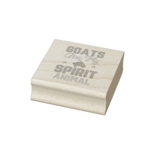 Goat design rubber stamp