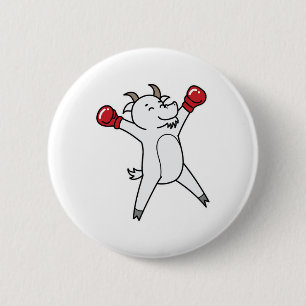 Goat Does Boxing 6 Cm Round Badge