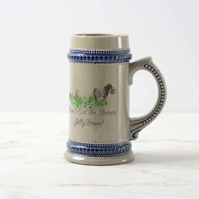 Goat Don't Eat the Brown Jelly Beans Beer Stein (Right)