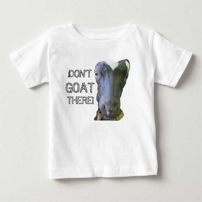 Goat "DON'T GOAT THERE" Infant Organic Creeper (Front)