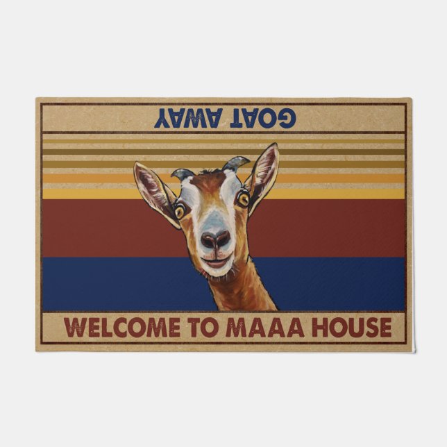 Goat Doormat, Funny Goat Lover Gift Doormat (Front)