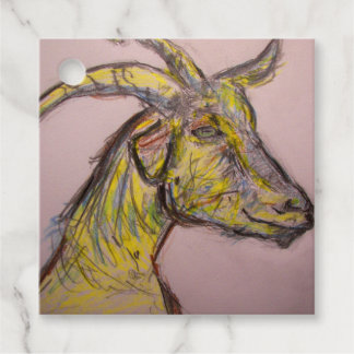 Goat Drawing Favour Tags