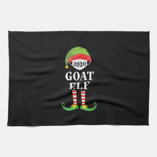 Goat Elf Matching Christmas Group Party Family Tea Towel