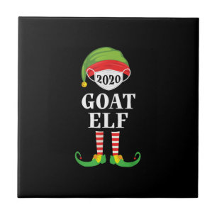 Goat Elf Matching Christmas Group Party Family Tile