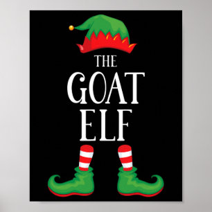 Goat Elf Matching Group Xmas Funny Family Christma Poster