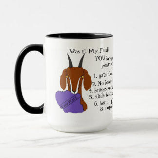 Goat, escape artist, nubian, boer goat, goats mug