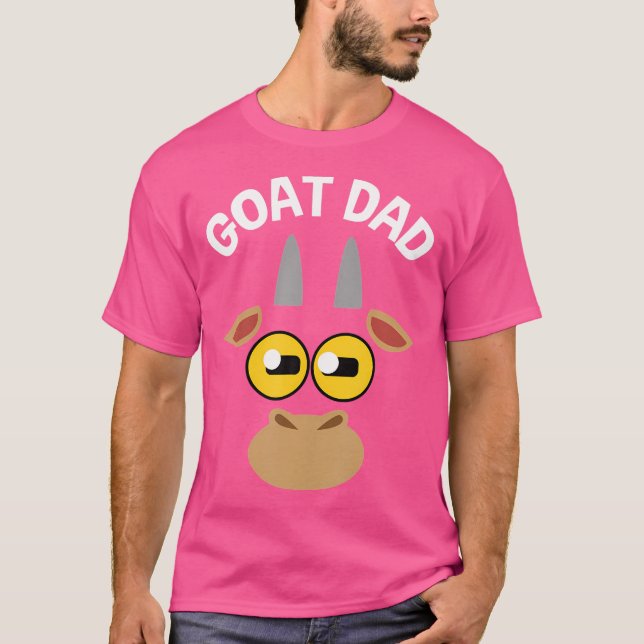 Goat Face For Goat Dad Who Loves Goats T-Shirt (Front)