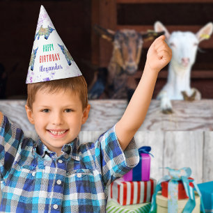 Goat Farm Animal Birthday Party Hat