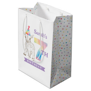 Goat Farm Animal Pastel 7th Birthday Gift Bag