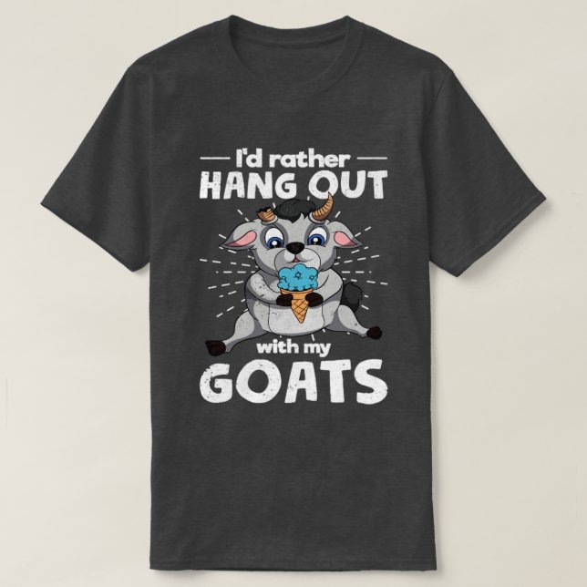 Goat Farm Funny Farmer Farming Animal Goat T-Shirt (Design Front)