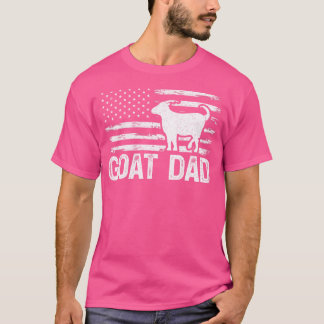 Goat Farmer American Flag Goat Dad T-Shirt