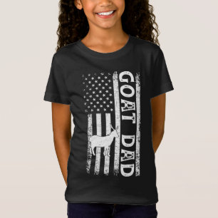 Goat Farmer Gift American Flag Goat Dad Funny T-Shirt