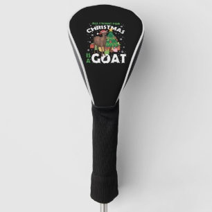 Goat For Christmas Funny Christmas Gift Golf Head Cover