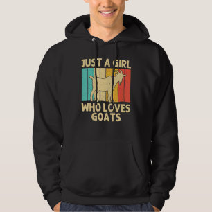 Goat For Girls Kids Farm Animal Goat Whisperer Hoodie