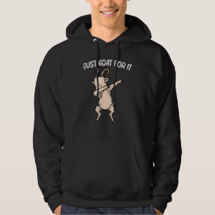 Goat For Men Women Dabbing Sheep Grass Farm Animal Hoodie