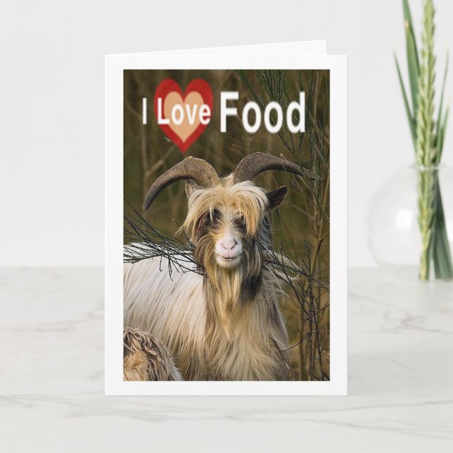 GOAT FOR TWIN'S BIRTHDAY LOVE FOOD/YOU A LOT MORE CARD (Front)