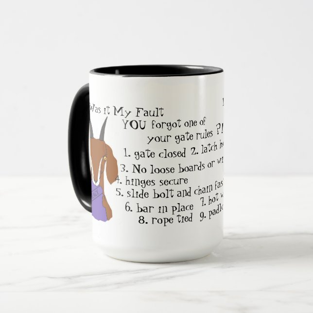 Goat, funny goats, nubian, boer goat mug (Front Left)