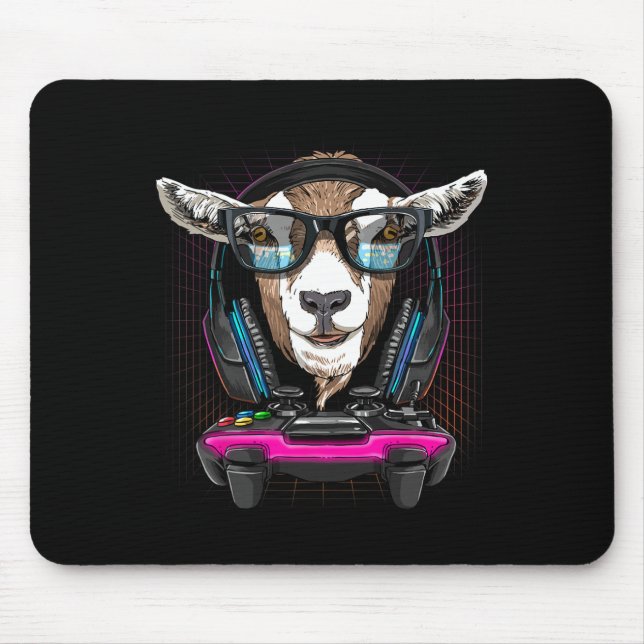 Goat Gamer Pc Computer Video Game Lover Streaming  Mouse Pad (Front)