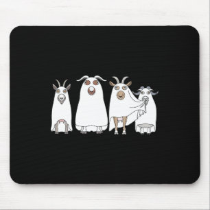 Goat Ghost Halloween Farmer Goat Lover Scary Spook Mouse Pad