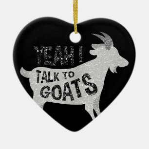 Goat Gifts for Goat Lovers Funny Ceramic Tree Decoration