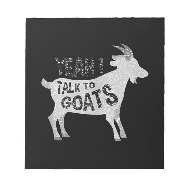 Goat Gifts for Goat Lovers Funny Notepad (Front)