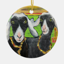 Goat Girlfriends porcelain ornament