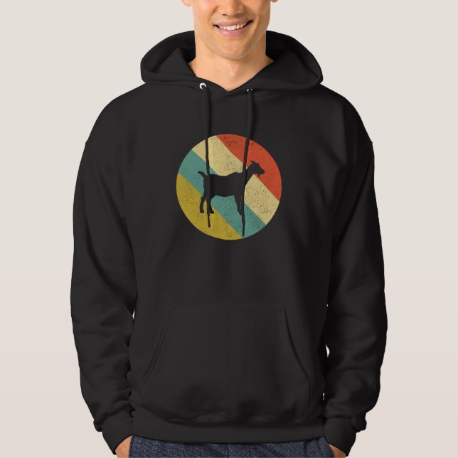 Goat  Goat Silhouette Goat Mom Goat Dad Farm Anima Hoodie (Front)