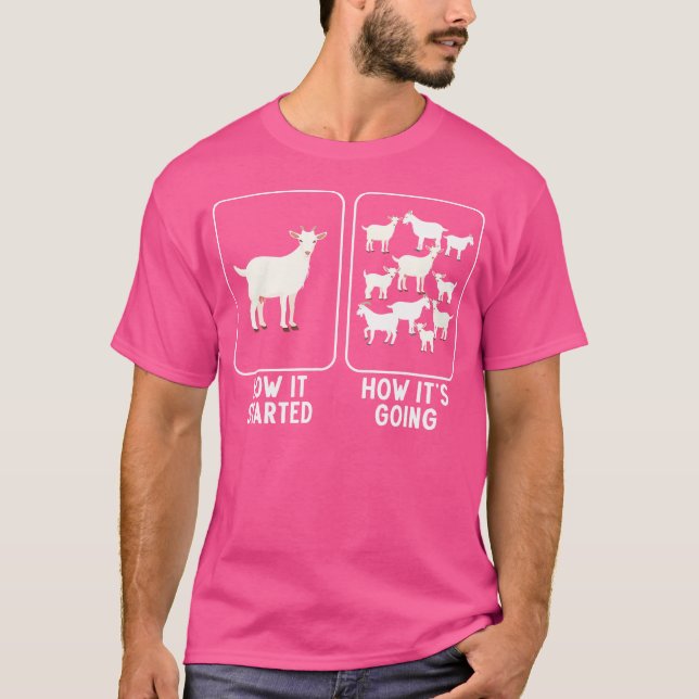 Goat Goat Themed Domestic Goat Lover T-Shirt (Front)