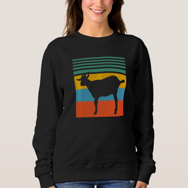 Goat Goats Retro Sweatshirt (Front)
