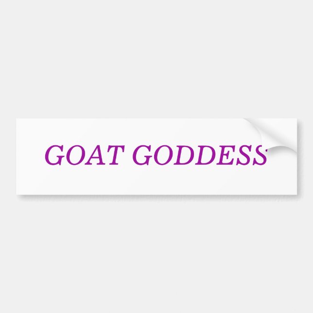 GOAT GODDESS BUMPER STICKER (Front)