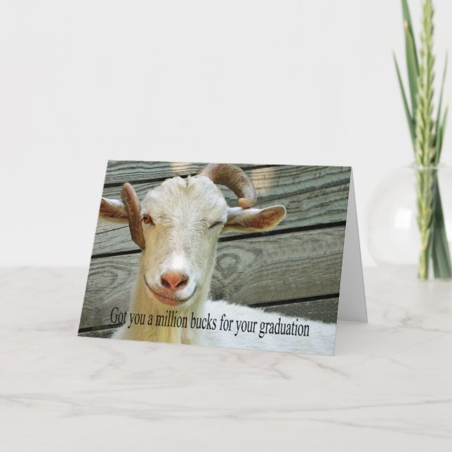 Goat graduation Card (Front)